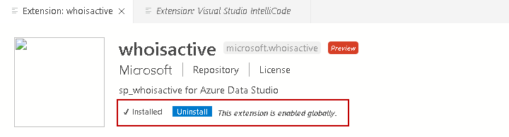 Installing extension
