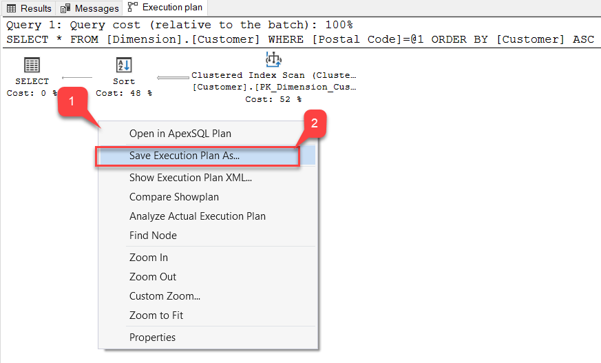 Save Execution Plan in SQL Server