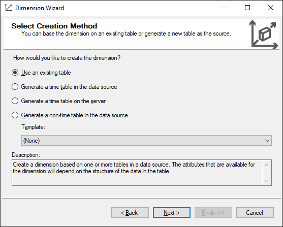 Using an Existing Table