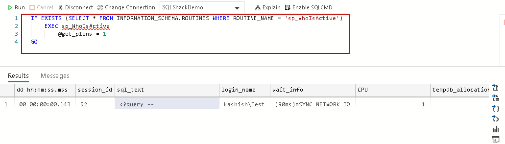 Whoisactive: Get plans command