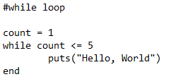 While loop example in Ruby