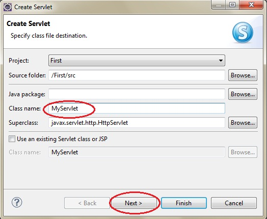 steps to create servlet application in eclipse