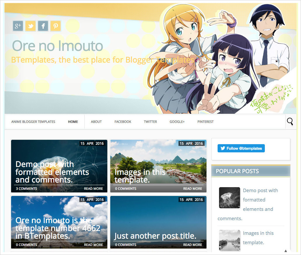 Ore-no-Imouto-Blogger模板