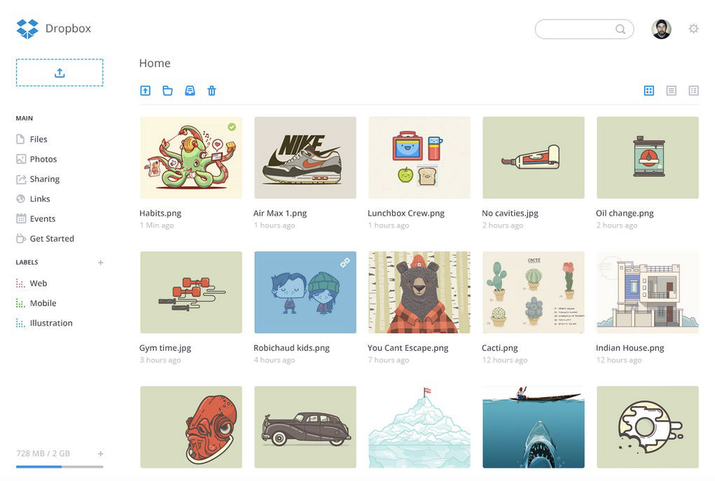 Dropbox网站重新设计