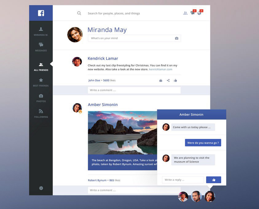 Facebook网站重新设计