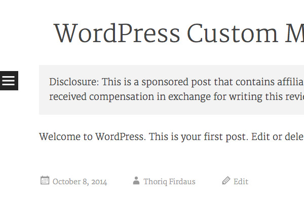 创建WordPress自定义字段