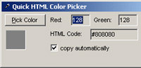快速HTML颜色选择器