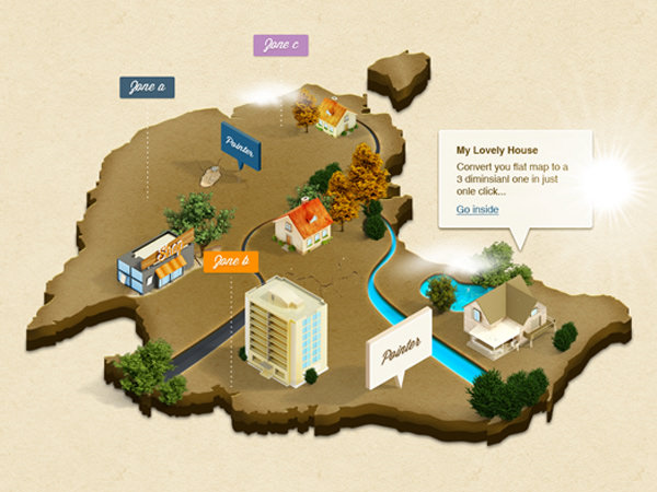 免费赠品地图psd动作下载