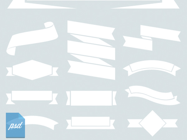 免费赠品丝带下载矢量形状psd