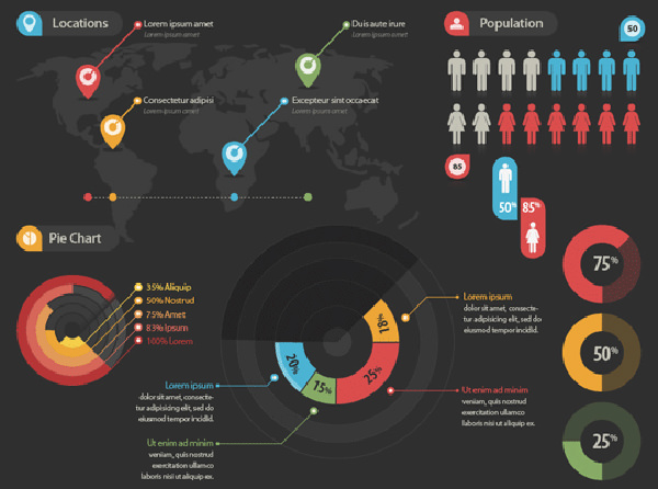 经典的深色矢量套件免费赠品webdesigner仓库