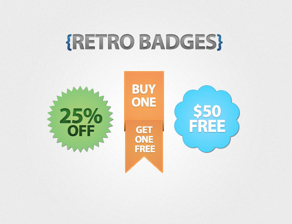 免费赠品复古老式徽章设计