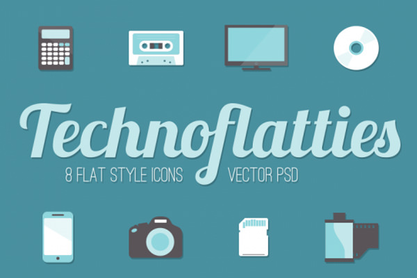 平面技术图标免费赠品矢量形状