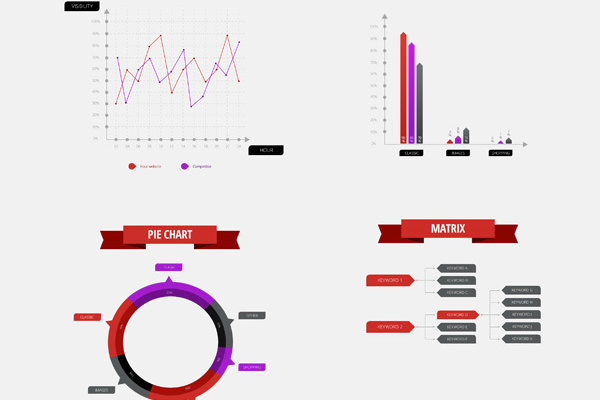 现代数据图表图表图标免费赠品