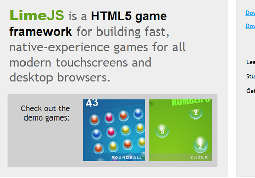 lime.js开源移动html5游戏框架