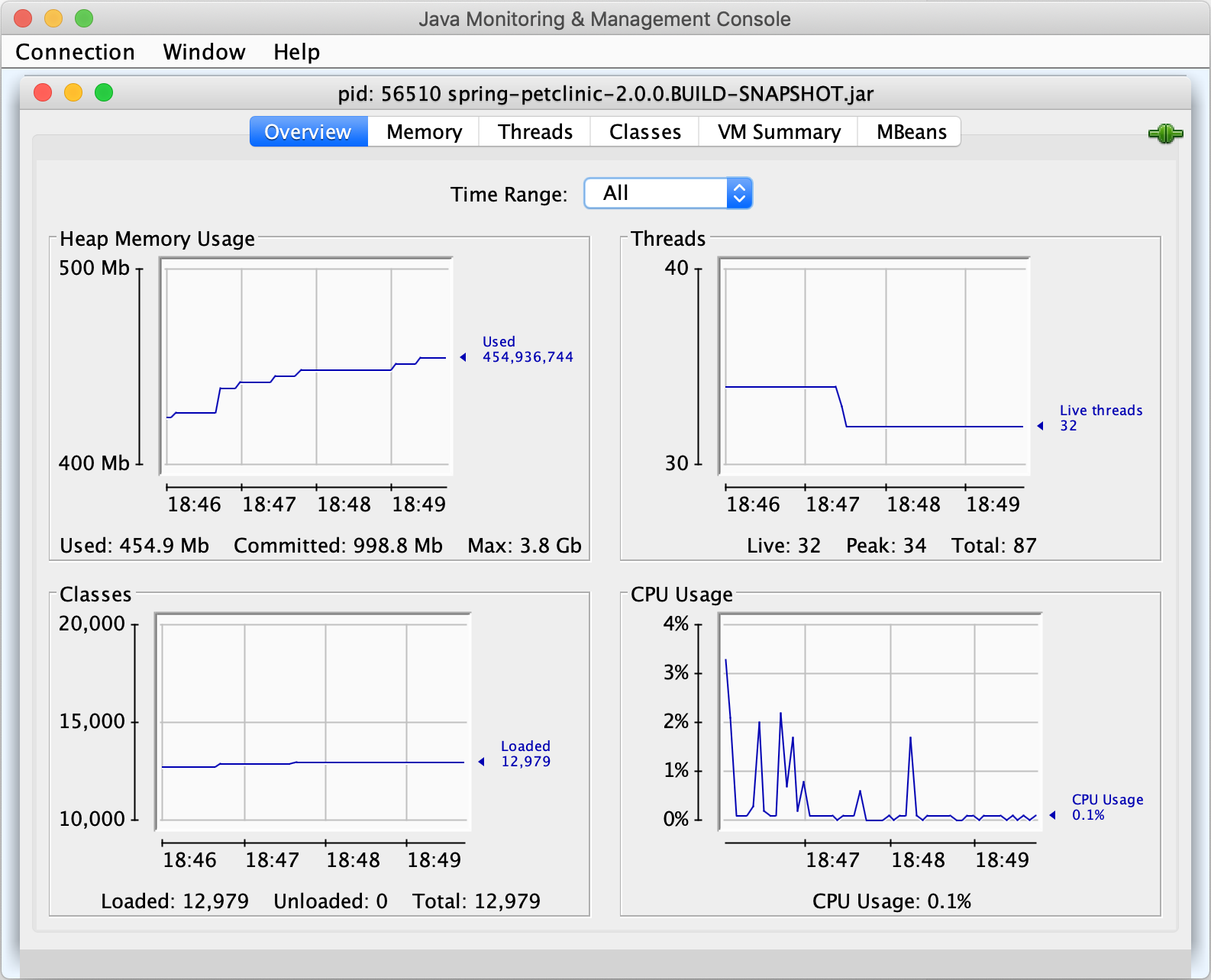JConsole-概述选项卡