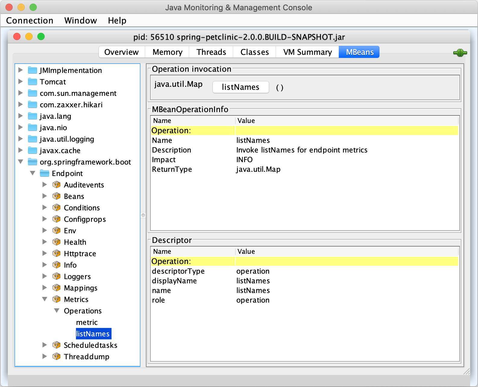 JConsole-MBean窗格