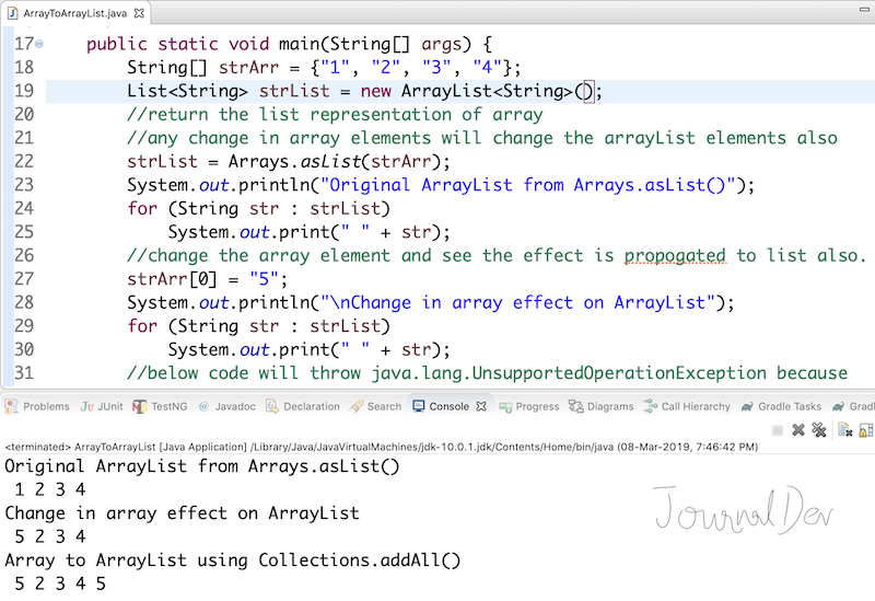 Java Array To List Arraylist