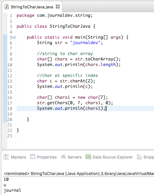 string to char java, string to char array