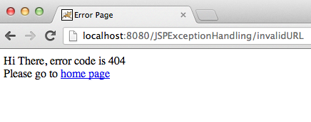 JSP Error Code 404 Page, exception handling in JSP