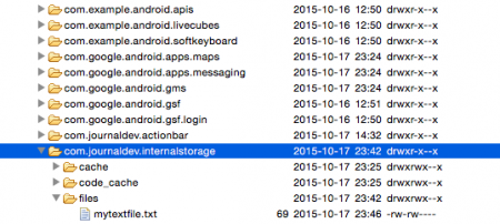 android file storage, internal storage, Android OpenFileOutput