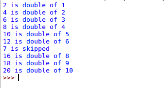 python continue example code