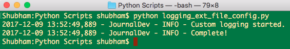 python logging configuration file