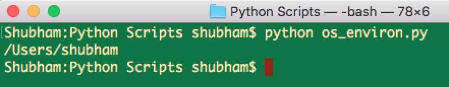 python os environment variable