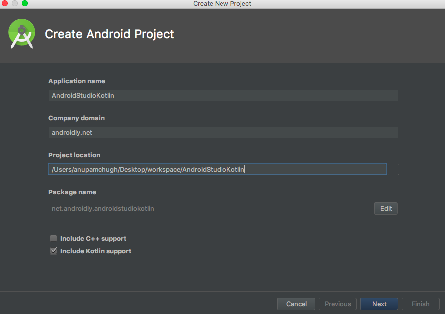 update kotlin version android studio