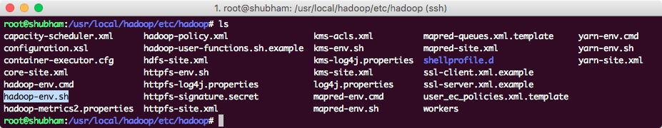 hadoop env file