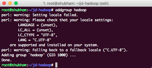 adding hadoop user on ubuntu