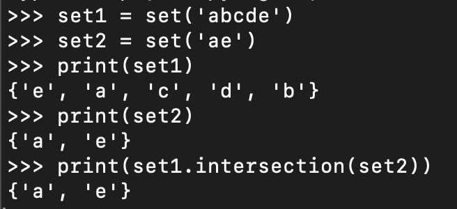 Python Two Sets Intersection