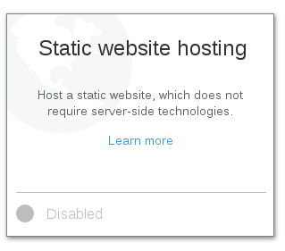 Static Webhosting Select Card