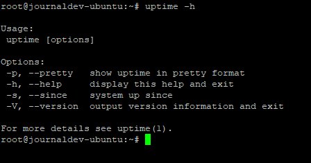 Uptime H Command