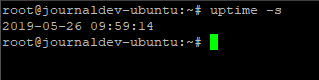 Uptime -s Command