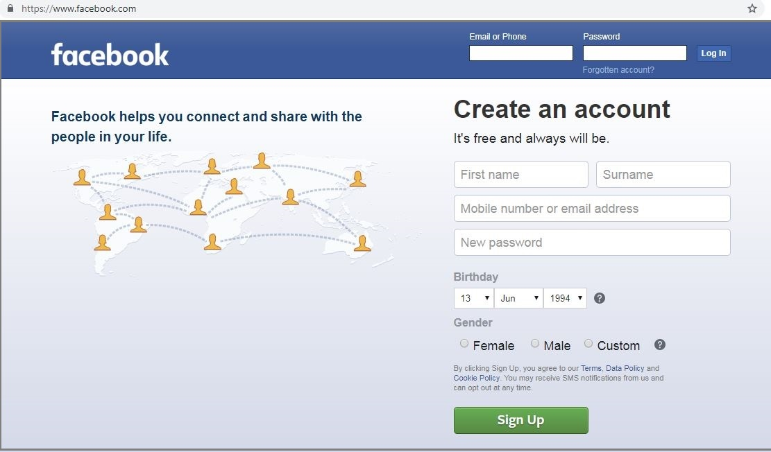 Example Facebook