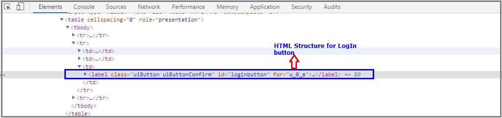 LogIn HTML Structure