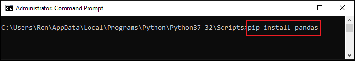 Python Install Pandas