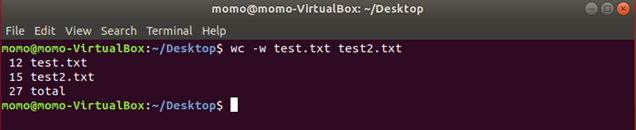 Linux Wc Words Count