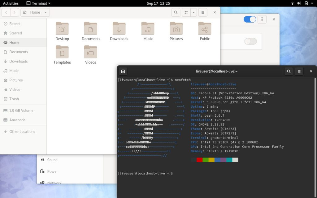 Fedora Linux Screenshots