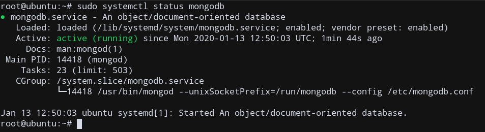 Mongodb Ubuntu Check Service