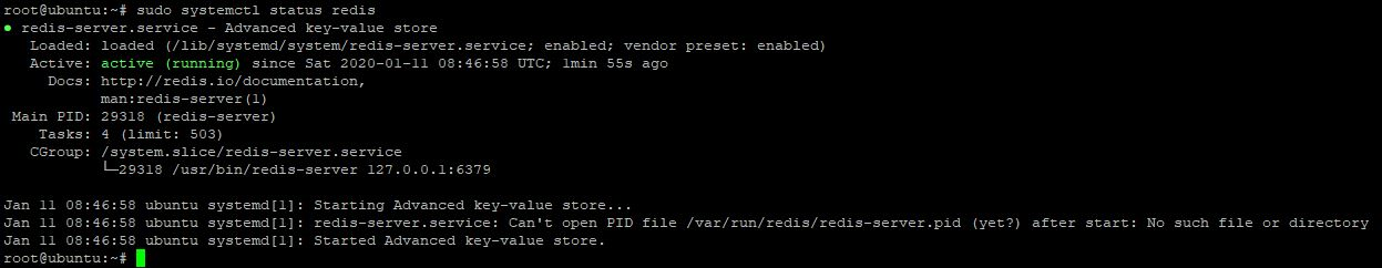 Ubuntu Redis Service Status Check