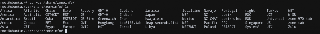 Ubuntu Zoneinfo Files