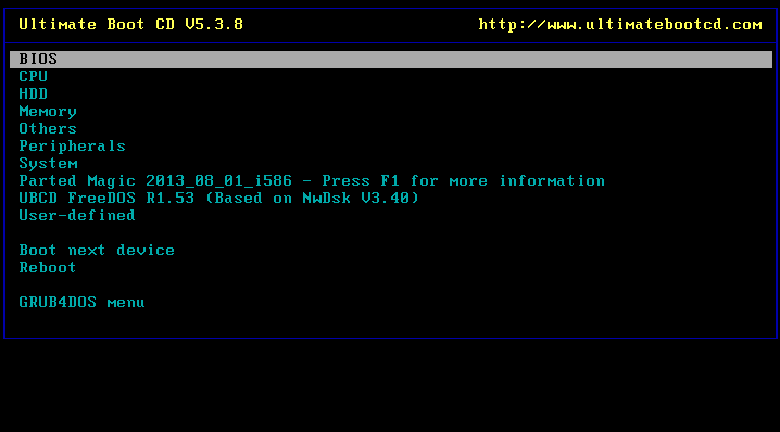 Ultimate Boot CD 최고의 Linux 데이터 복구 도구