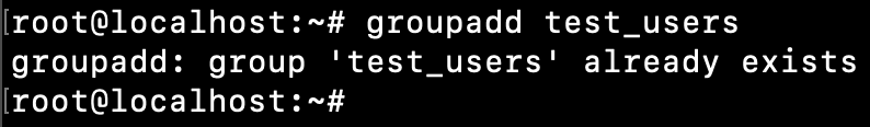 Linux Group Already Exists Error