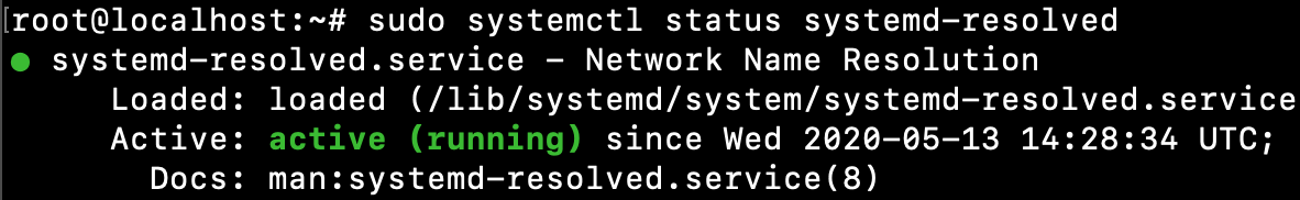 Ubuntu Systemd Resolved Service Status