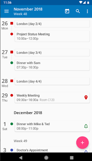 acalendar app android