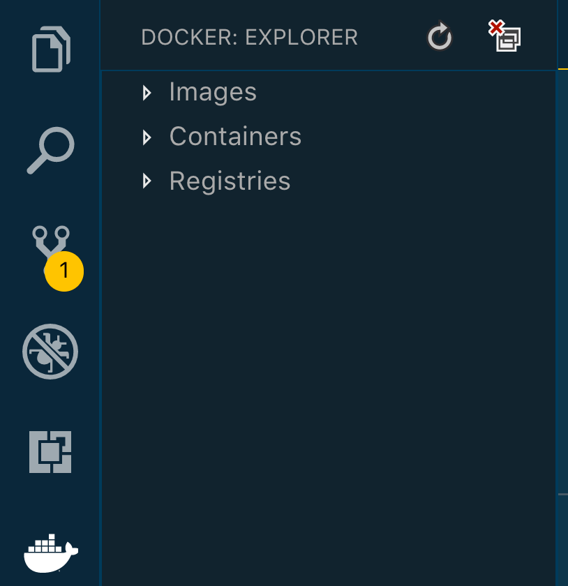 The Docker Explorer panel