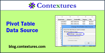 Pivot Table Data Source Tips http://blog.contextures.com/