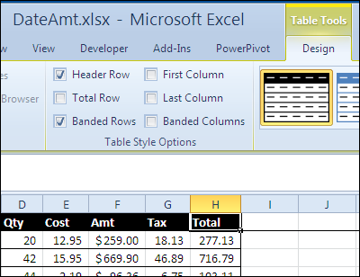 Turn Off Filters in Excel Table