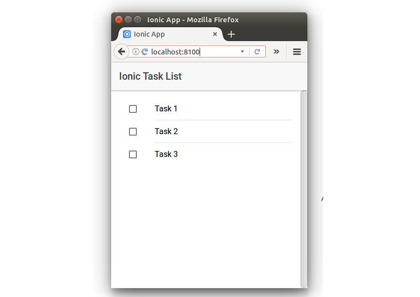 Ionic App With List Component